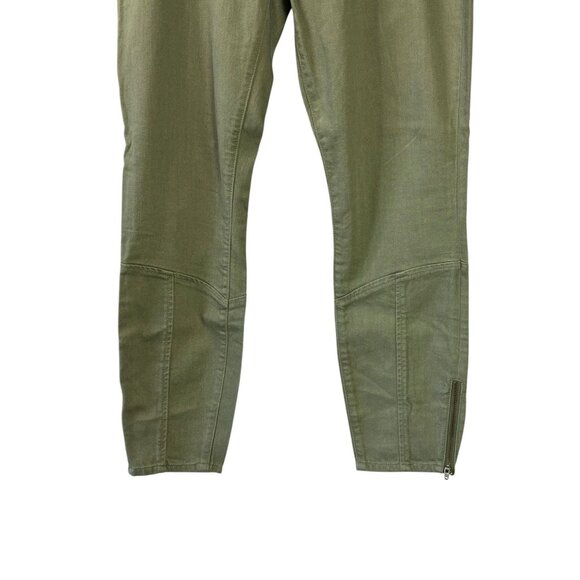 C Wonder Womens Green Denim Legging Jeans Mid Rise Stretch Side Zip Size 29 - Picture 3 of 9